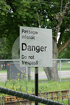 Railroad Danger Sign