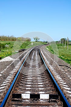 Railroad in the fields
