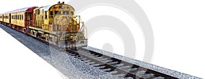 Railroad Freight Train, Locomotive, Isolated, Tracks