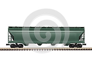 Railroad Grain Hopper On Track