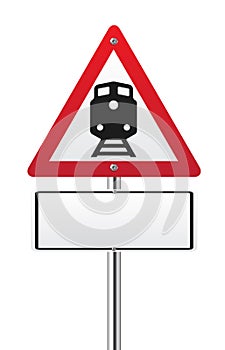 Railroad level crossing traffic sign