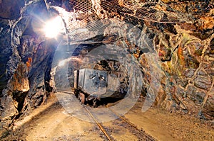 Railroad mine tunnel