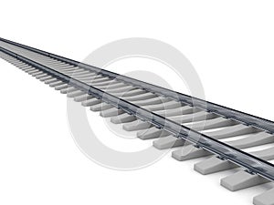 Railroad over white background