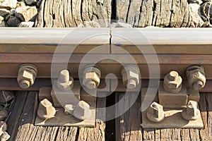 Railroad rail coupling photo