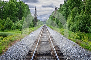 Railroad, railtrack to Denali National Park, Alaska