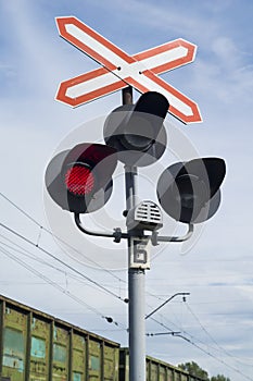 Railroad semaphore stop traffic