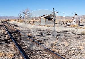 Railroad siding at Wabuska, Nevada