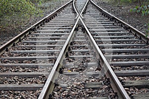 Railroad splitting - rail tracks split