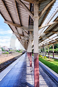 Railroad station platform