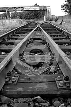 Railroad switch in the Port of Antwerp