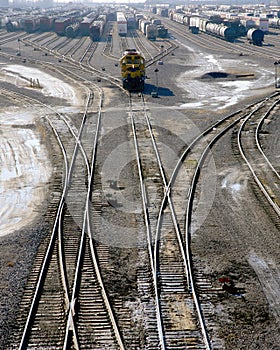 Railroad switch yard