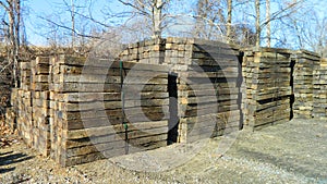 Railroad Ties Stacked