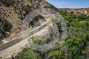 Railroad Track in Canyon