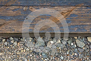 Railroad Track Closeup Background