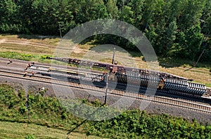 Railroad Track Construction. Train Track Repair and Maintenance. Build A Railway Track for train to run. Laying steel rail. Repair