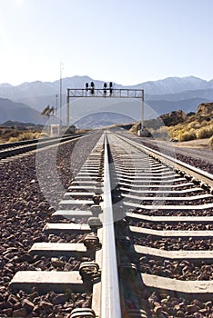 Railroad track in the Desert