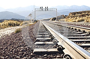 Railroad track in the Desert