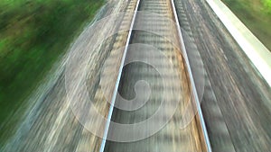 Railroad track at high speed