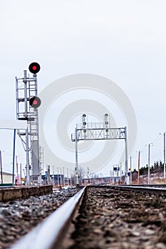 Railroad Track and Res Lights