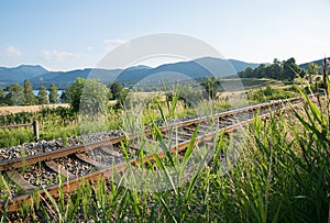 Railroad track to Tegernsee tourist resort, upper bavaria