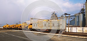 Railroad track tool in railway construction site