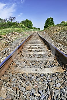 The railroad tracks