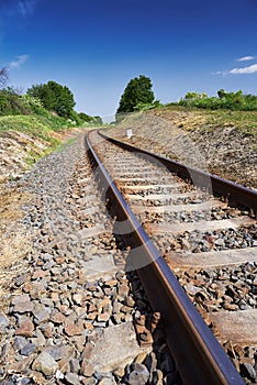 The railroad tracks