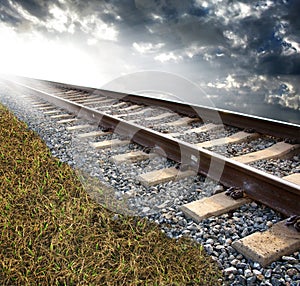 Railroad tracks photo