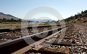 Railroad Tracks along the River