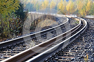 Railroad Tracks in Autumn