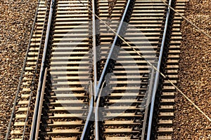 Railroad tracks . background or texture