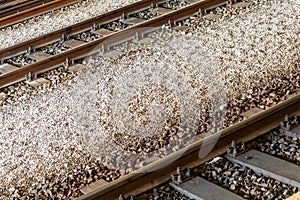 Railroad tracks . background or texture