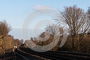 Railroad tracks in Barnsley in South Yorkshire photo