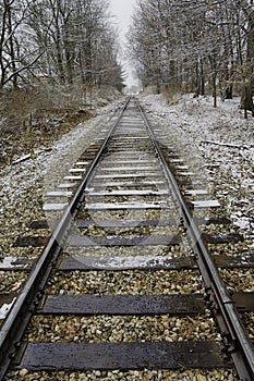 Railroad Tracks in Canton, Ohio photo
