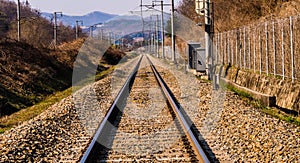 Railroad tracks in the country