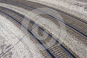 Railroad tracks in Indianapolis, Indiana