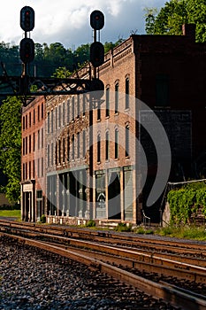 Railroad Tracks next to Ghost Town of Thurmond, West Virginia - New River Gorge National River