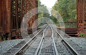 Railroad Tracks over bridge