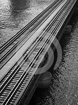Railroad tracks over the St. John's River in Jacksonville Florida