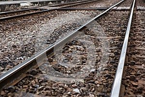 Railroad tracks texture background