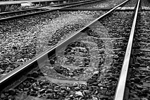 Railroad tracks texture background