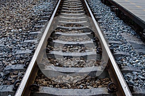 Railroad tracks at thailand