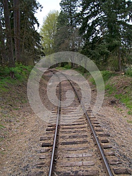 Railroad Tracks Train Line America