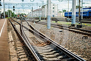 Railroad tracks and trains have many paths and intersections