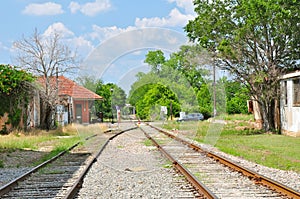 Railroad tracks in Tyler, Texas