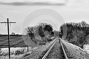 Railroad Tracks in Walworth County, Wisconsin.