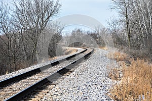 Railroad Tracks in Walworth County, Wisconsin. photo