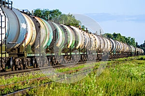 Railroad train composition tank