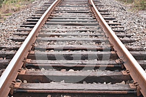 Railroad, train tracks.