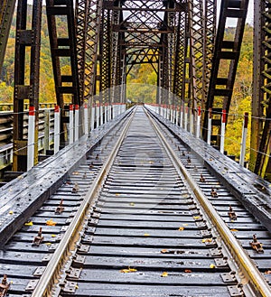 Railroad Trestle Crossing The New River at Thurmond